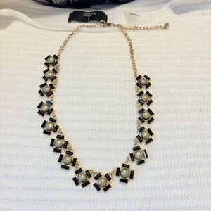 New York & Company Black and Gold Necklace